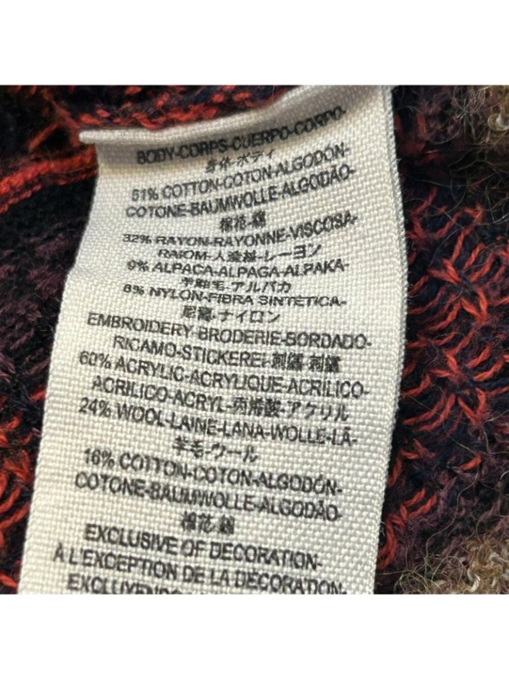 Free People Sweater Womens M Wool Alpaca Blend Embroidered Sequin Boho Hippie - Picture 9 of 15